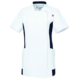 le coq sportif UQW1034-15 Medical/Nursing Uniform Bicolor Jacket White X Navy Size: L