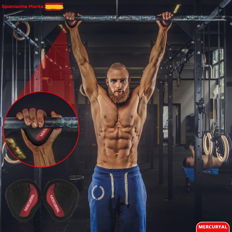 MERCURYAL Pack of 2 Fitness Grip Pads, Grip Pads for