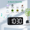 HERMIC Alarm Clock Bedside Mains Powered Large Digital Led Display,