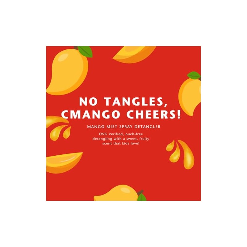 Clean Kids Naturally, desenredador de mango, 16 onzas