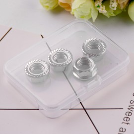 M12 x 1.75mm Flange Hex Nuts 4 Pieces Pitch Serrated Flange Nuts Heavy Duty Replacement Nut Galvanized Carbon Steel Hexagonal Lock Nuts for DIY Home Mechanism Silver