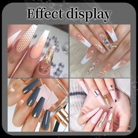 U-Shinein Nail Tips，Coffin Tips, Long Clear Press on Nails Base Tips False Fake Tips Full Acrylic Nails Coffin Shaped For Nail Extension DIY Salon Soft Gel Tips 500pcs 10 Sizes