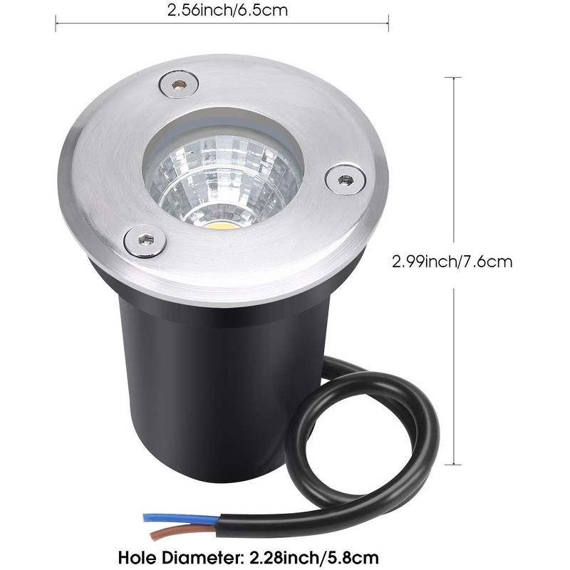 Junview Landscape Lights - LED Well Lights with 8 Pack,