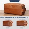 VON HEESEN Toiletry Bag Leather Toiletry Bag for Men and