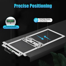 PIAOCAIYIN Circular Saw Guide Rail System Accurate Stainless Steel saw guide for circular saw Rip-Cut Track Edge Cutting for 4'' Saw, Silver 30mm/1.18in Max Cutting Depth