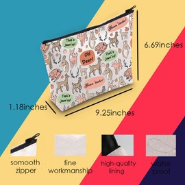 Deer Cosmetic Bag Deer Lover Gift Deer Owner Gift Deer Mom Gift Deer Breeder Gift For Women (Deer Bag)