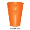 Trendware Sunkissed Orange 12 oz Plastic Cups, 60 Count