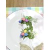Easter Eggs Spring Napkin Rings & Yellow Flowers table decor
