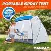 Portable Paint Tent, Large Paint Booth with Built-in Floor, Mesh