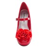 DressForLess Mary Jane Shoes with Pretty Satin Rolled Rosettes Patent