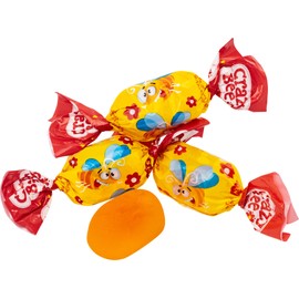 Crazy Bee Jelly Candies with Fruit Filling, 200g/7.05oz - Wild Strawberry, Grapefruit, Cherry, Wild Cranberry, Orange, Lemon & Lime