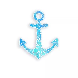 Reel Sticky Sea Shell Anchor Sticker Beach Ocean Cup Cooler Laptop Car Window Bumper Decal