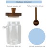 EIKS Glass Jars with Wooden Lids and Scoop, Airtight Food