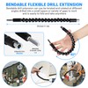 24pcs Flexible Drill Bit Extension Set, 105°Right Angle Drill Attachmen,