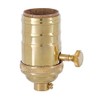 B&P Lamp® Heavy Turned Brass Socket With Brass Knob, Polished
