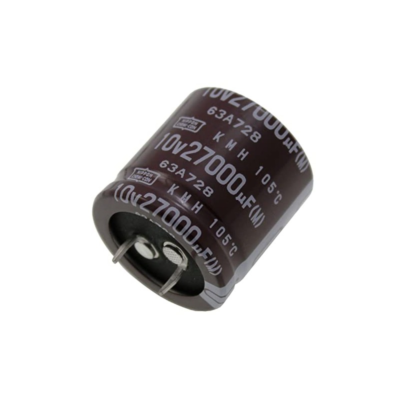 2x Snap-In Electrolytic Capacitor 27000µF 10V 105°C EKMH100VNN273MR30S ; 27000uF