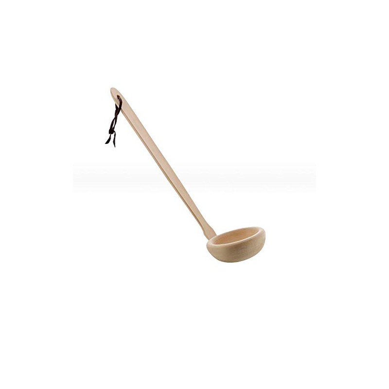 eliga Schöpfkelle Holz gewinkelt, Länge circa 30 cm