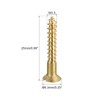 sourcing map Wood Screws M3.5 x 25mm Slotted Flat Head