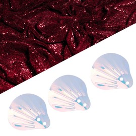 Shell Shape Loose Sequins DIY PVC Happy Birthday Party Decoration Handmade Clothes Accessory Sewing Craft Supplies, 500Pcs Seashell (Golden Luster)