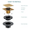 Yaseingoo 4-1/4" Square Shower Drain Kit - Champagne Bronze 304