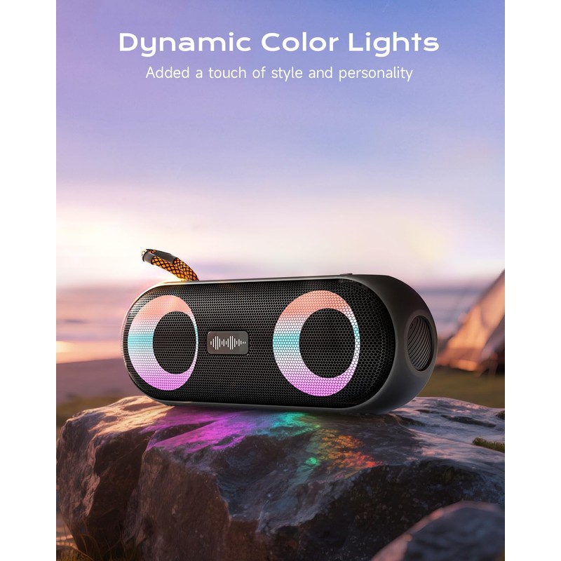 Bluetooth Speaker with IPX6 Waterproof, 20W Stereo Sound, Bluetooth 5.4