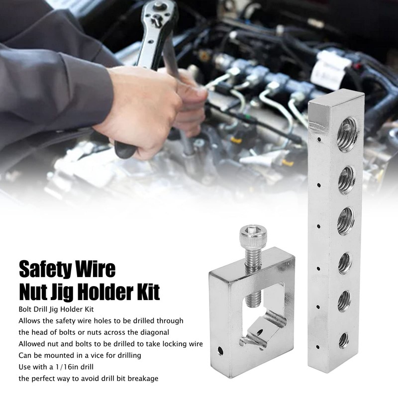 Safety Wire Drill Set, Safety Wire Lockwire Nut Kit Carbon