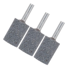 M METERXITY 3-Pack Abrasive Mounted Stone Grinding Bits, 1/4 IN(6mm) Shank Aluminum Oxide Polishing Sanding Drill Bit for Rotary Tools, 0.79IN(20mm) Dia 80 Grits Cylinder [Gray]