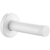 White Finish Stainless Steel Door Stopper with Rubber Tip