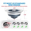 2 Pack 304Sink Drain Strainer - Sink Stopper, 3-in-1 Kitchen