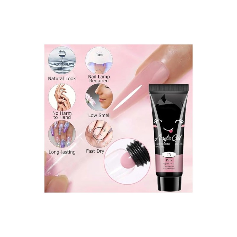 Gel De Extensión De Uñas - Juego De 12 Kit