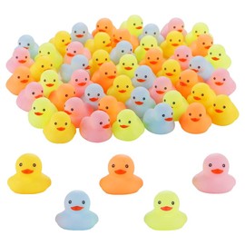 Bath Duck Toys 50 PCS Mini Rubber Ducks Squeak and Float Duckies Baby Shower Toy Party Decoration for Toddlers Boys Girls
