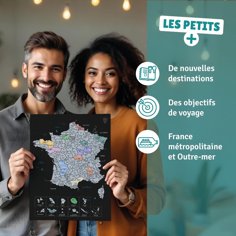 Map of France Scratch Off Poster
