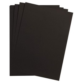 Clairefontaine - Ref 975250C - Maya Smooth Coloured Drawing Card (Pack of 25 Sheets) - 185gsm - A4 (29.7 x 21cm) - Black Colour - Deep Dyed, Acid Free, pH Neutral
