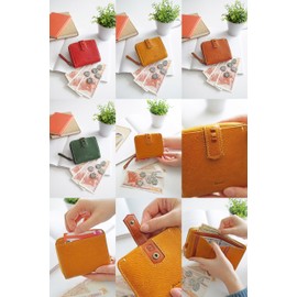 Dakota DA-31700 Women's Bi-fold Wallet, Genuine Leather, red