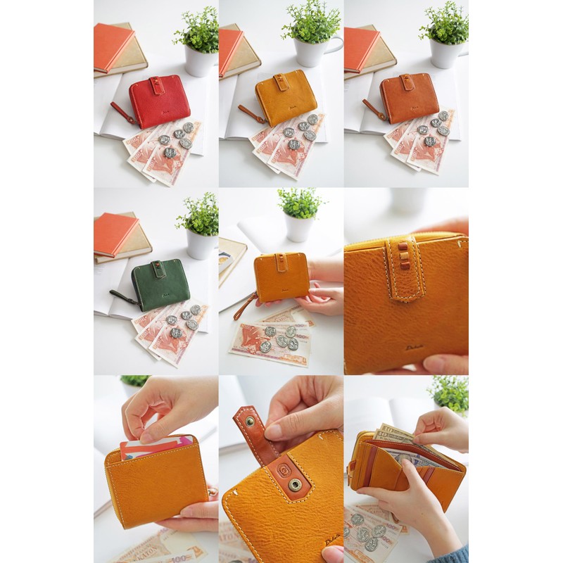 Dakota DA-31700 Women's Bi-fold Wallet, Genuine Leather, red