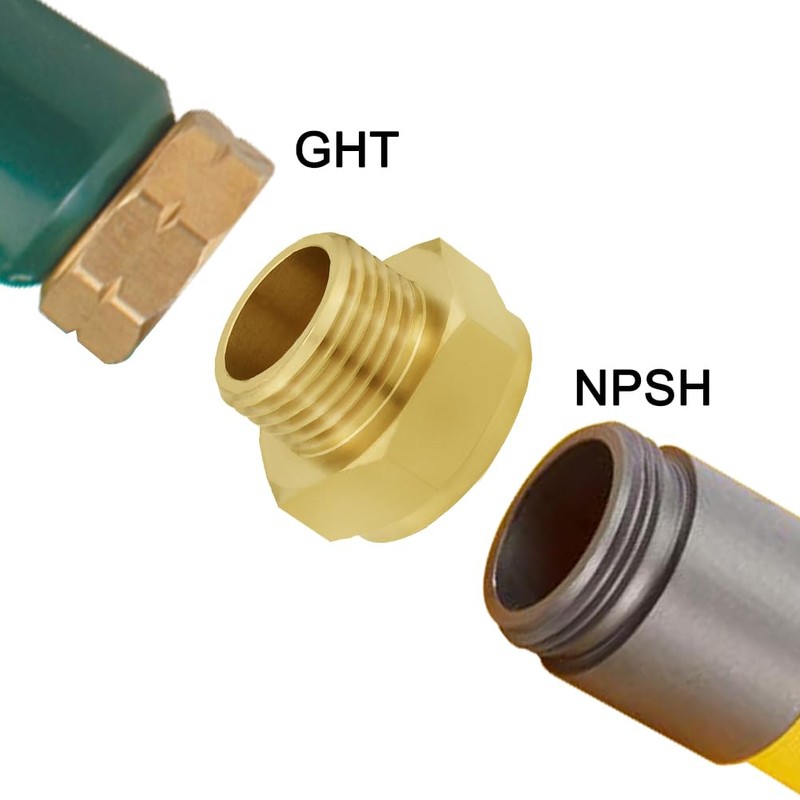 Joywayus Garden Hose Adapter, 1" NPSH Female x 3/4" GHT