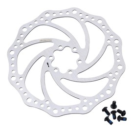 Bynccea 140 mm 160 mm 180 mm 203 mm Bicycle Brake Disc with 6 Screws, Bicycle Accessories for Mountain Road Bike MTB BMX