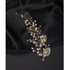 Deniferymakeup Gold Leaves Hair Vine Pearls Hair Vine Bridal Headpiece