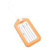 Orange Luggage Suitcase ID Address Plastic Travel Tag (Pack of
