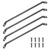 ITROLLE 4PCS Black Reinforced Legs Bracket Mounting Iron Plate Support