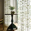 TIYANA Leaf Pattern Lace Curtains, Light Green Ivy Leaves, Set