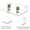 Jansburg 12 Inch L-Shaped Acrylic Floating Shelf Wall Mounted Shelves