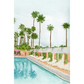 Beverly Hills Hotel Pool Lined Journal