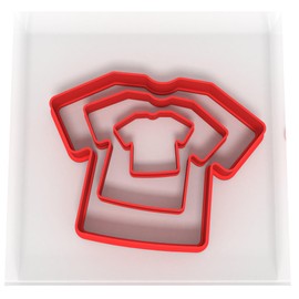 JUST CUTTERS Shirt Shape Cutters | Set of 3 Plastic Cutter for Baking, Fondant, Clay, Pastry, Icing, Jewellery (3/5/8CM), X1-D6-3