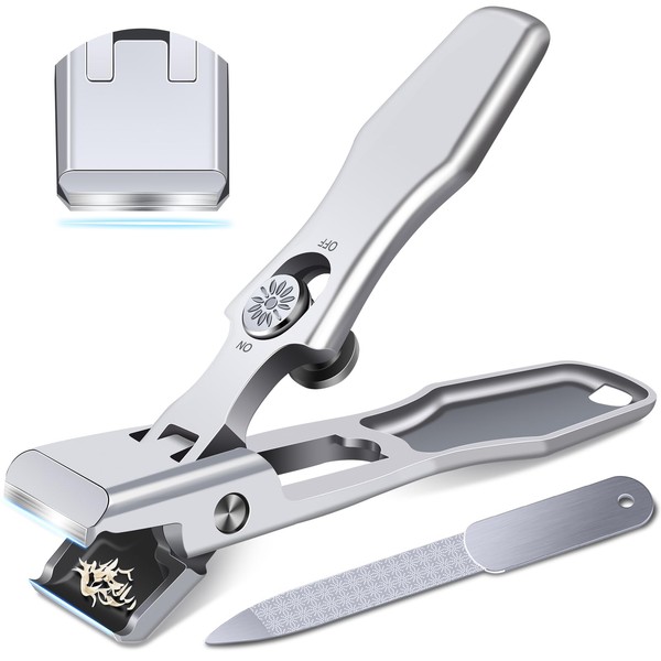 DRMODE German Nail Clippers for Men Thick Nails,Upgrade Straight Toenail