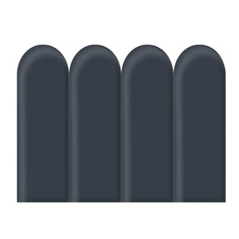 Kids Autism Wall Padding, 4pc Peel & Stick Upholstered Headboard Panels, 3D Wall Stickers for Bedrooms & Playrooms (Black, 23.6''x7.87'')