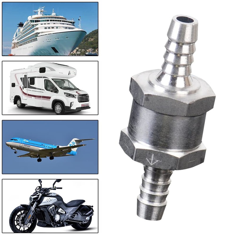 Fuel Check Valve, 6 mm Aluminium Valve Check Valve, Backflow