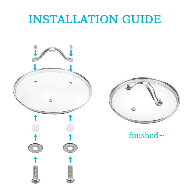 Tighall Universal Lid for Pots, Pans and Skillets, Tempered Glass