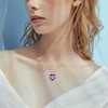 Q&D&S Crystal Urn Necklace for Ashes, Heart Birthstone Memorial Cremation