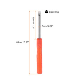 sourcing map Mini Slotted Screwdriver 3 mm Flat Head for Watch Glasses Electronics Repair (Red) Pack of 5
